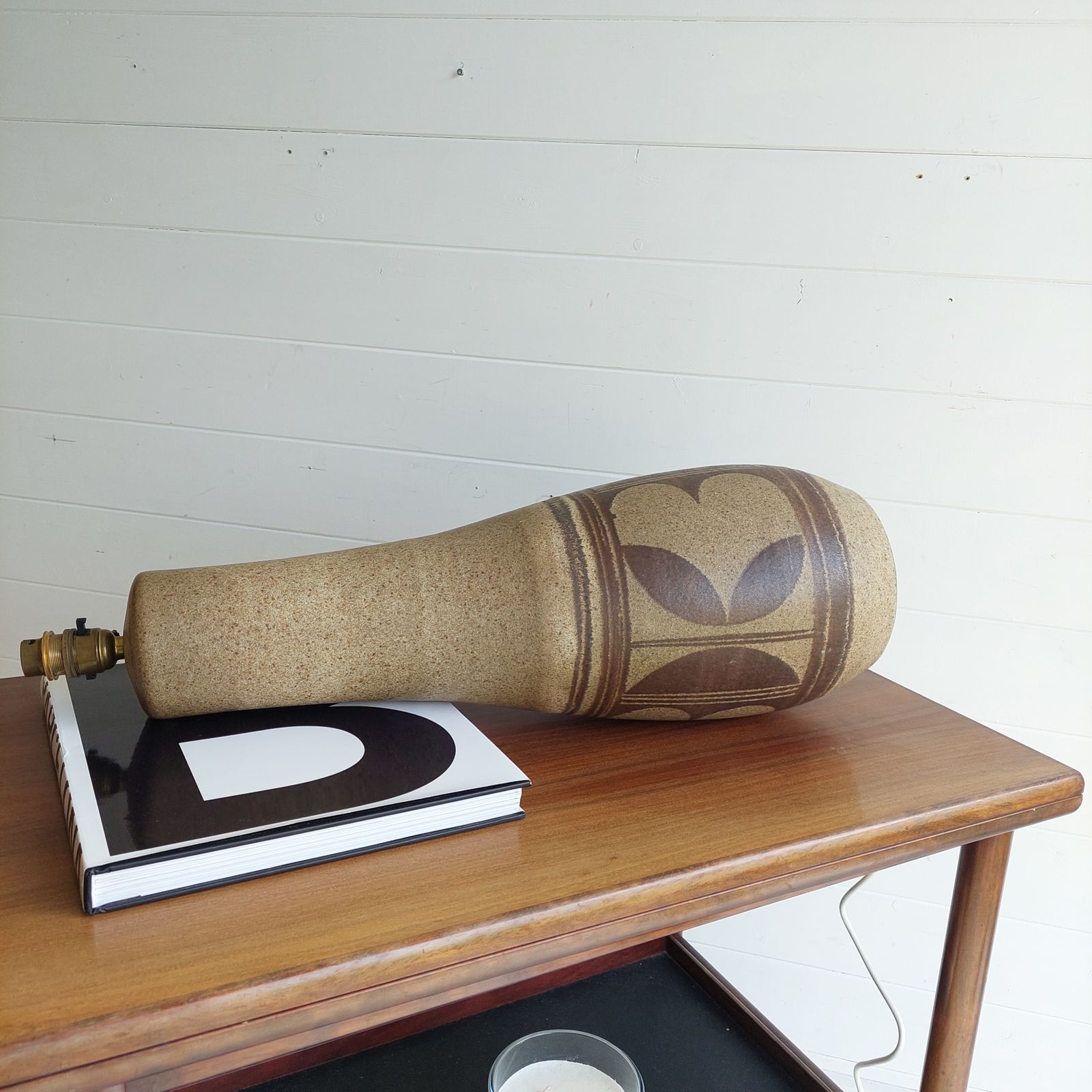 Mid Century Studio Pottery  Large Lamp Base Scandinavian Marianne Starck Stoneware  Style, 1960/70s photo vintage