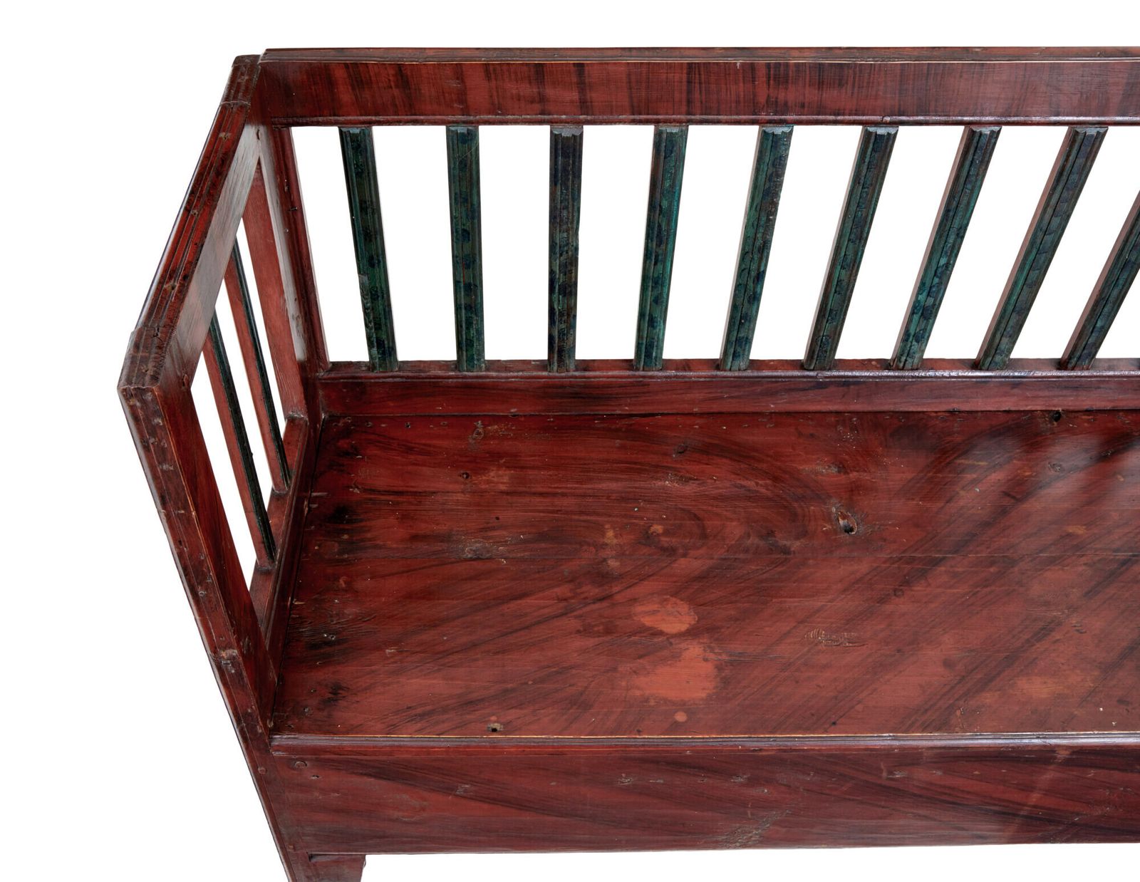 Mid 19th Century Rustic Swedish Hand Painted Pine Bench photo buy