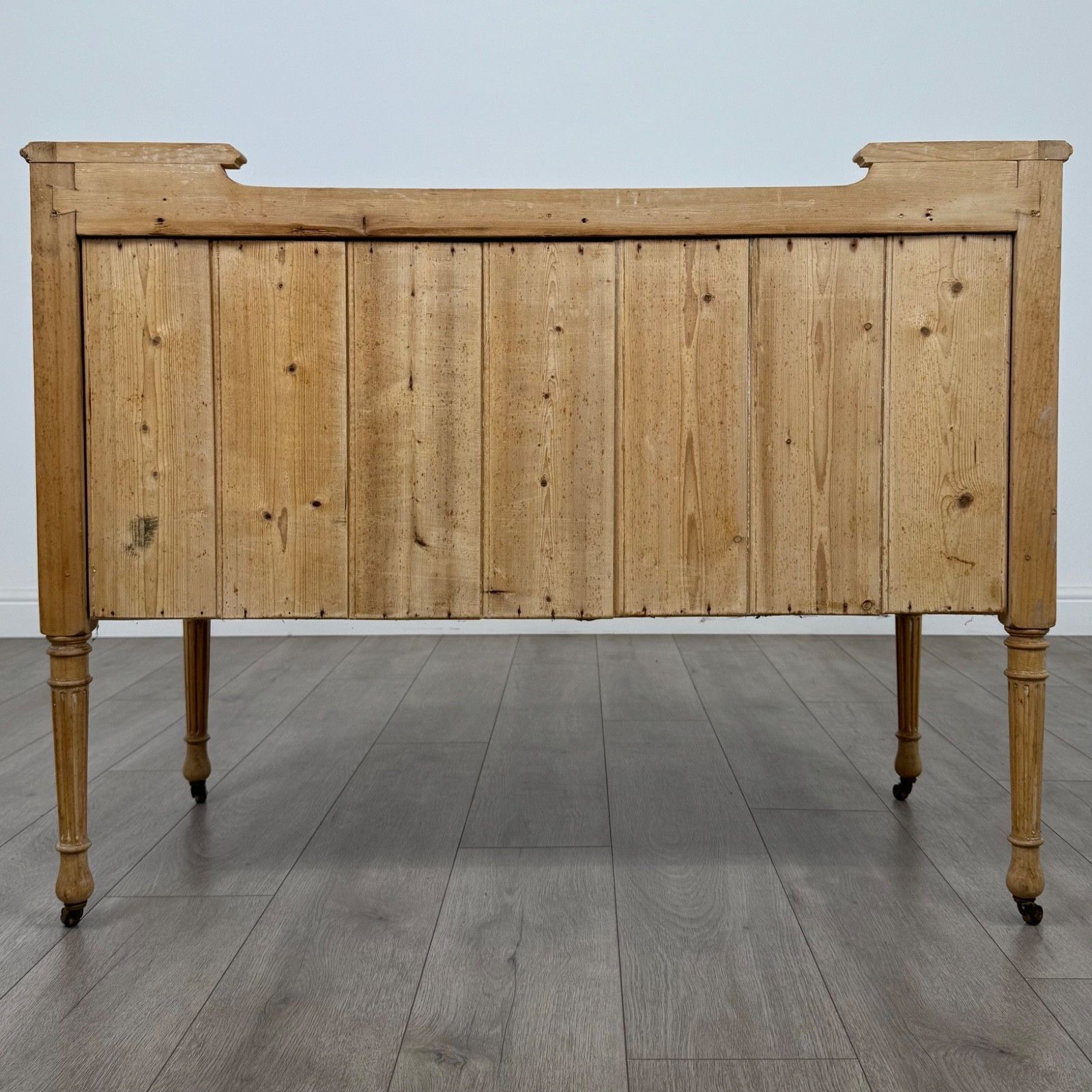 Antique 20th Century Good Quality Pine Kneehole Desk photo 625.0