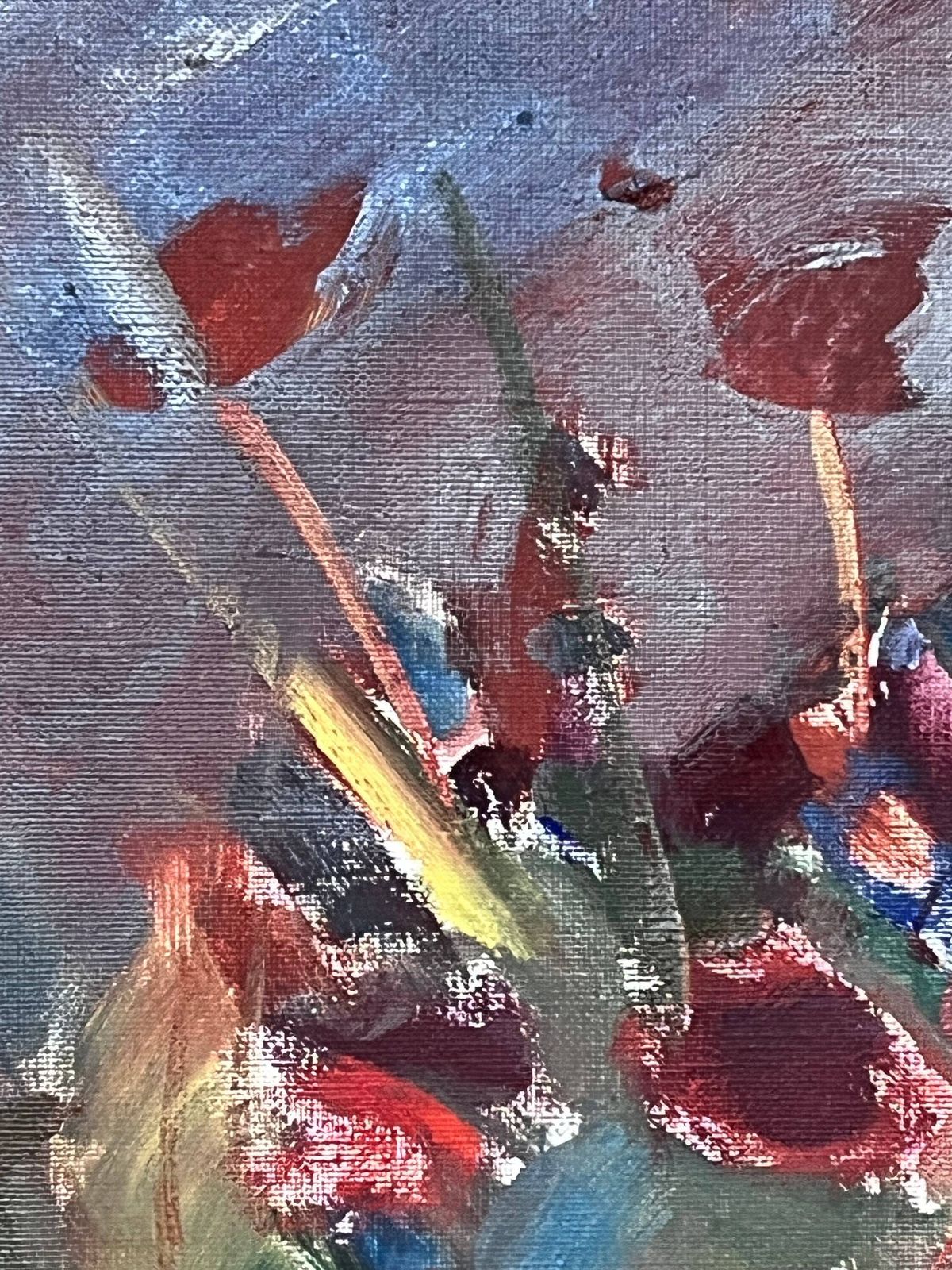 Floral, 1972, Swedish Listed Artist Kjell Rosén (1921 2003), Oil Painting On Streched Canvas photo buy