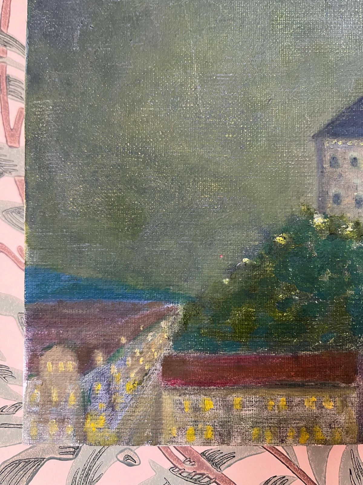 Skansen Kronan, 2001, Swedish Artist  B Jönner, Unframed Oil On Canvas photo 125.0