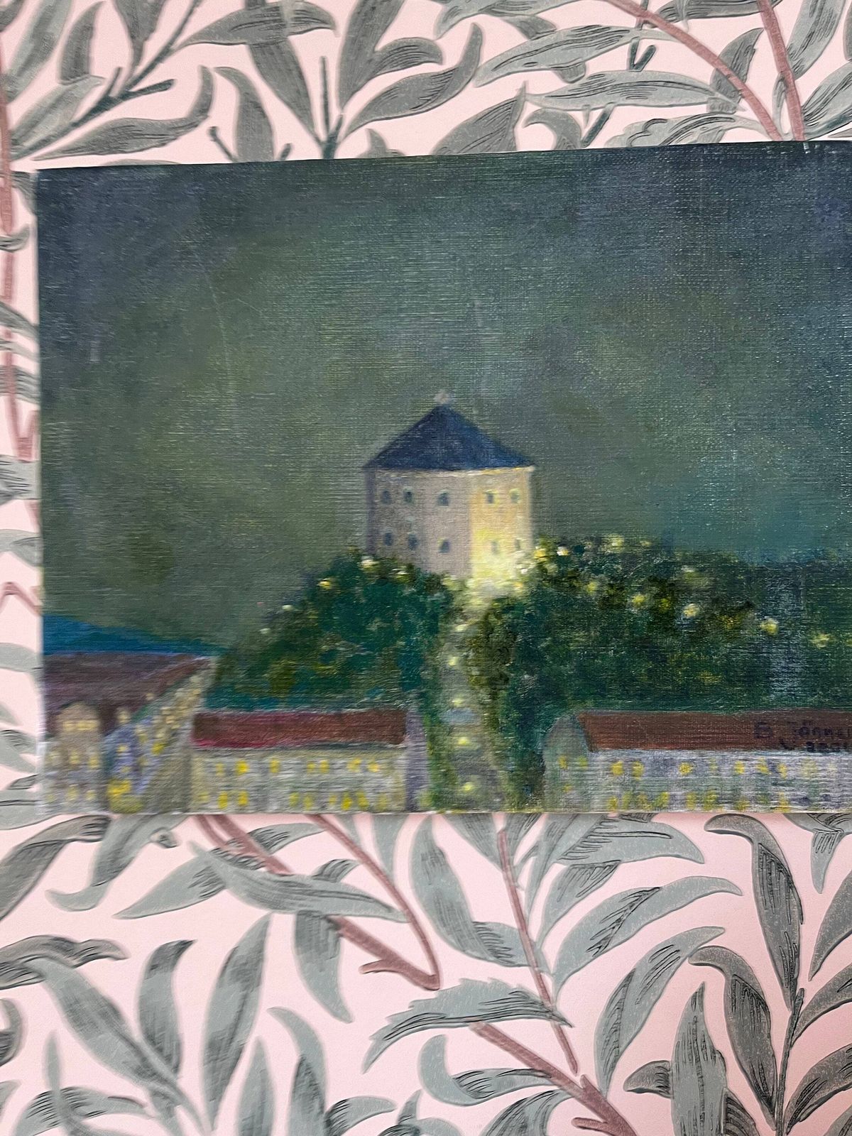 Skansen Kronan, 2001, Swedish Artist  B Jönner, Unframed Oil On Canvas photo buy