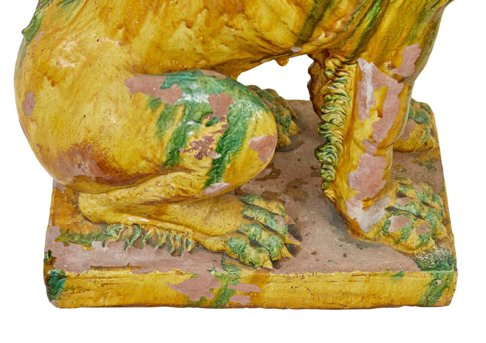 Pair Of Mid 20th Century Salt Glazed Decorative Dogs Of Fo photo Art