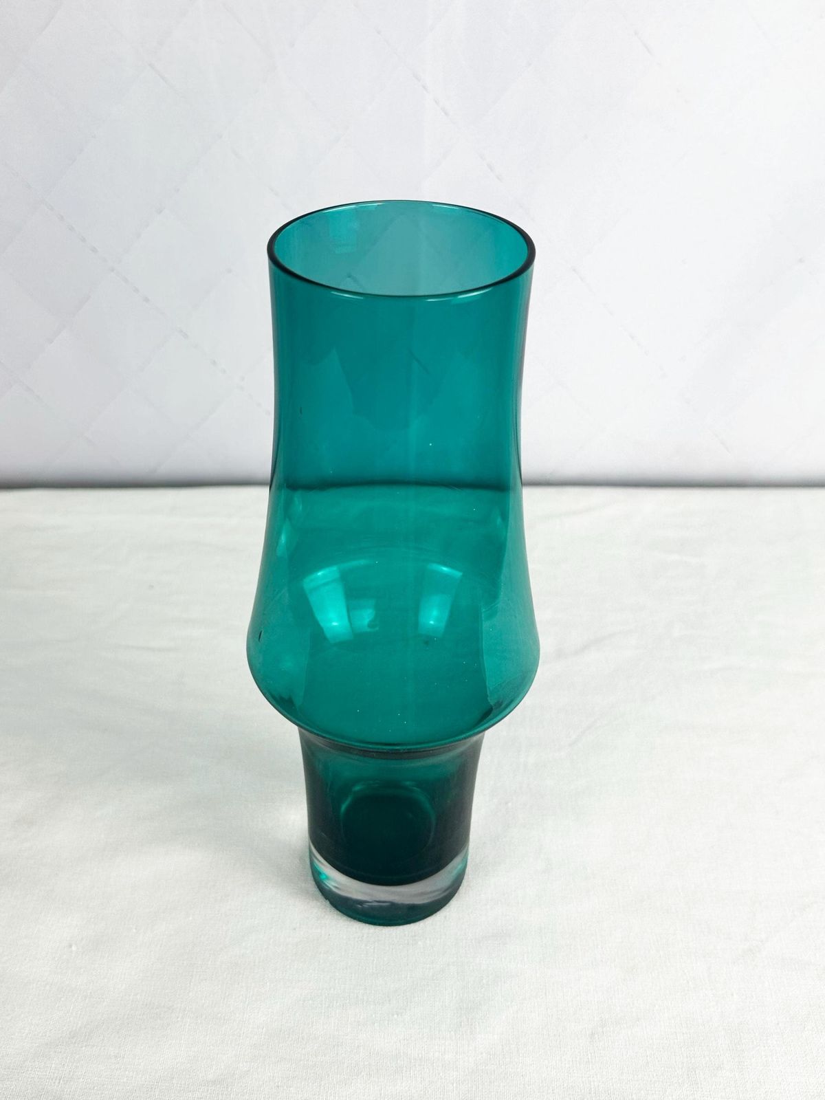 Mid Century Aqua Marine Glass Vase By Aimo Okkolin For Rihimaki, 1960s photo vinterior