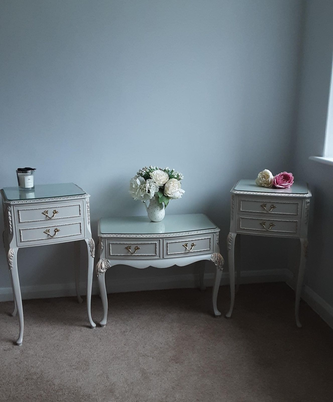 Olympus Louis Style Antoinette Bedside Cabinets. photo for sale