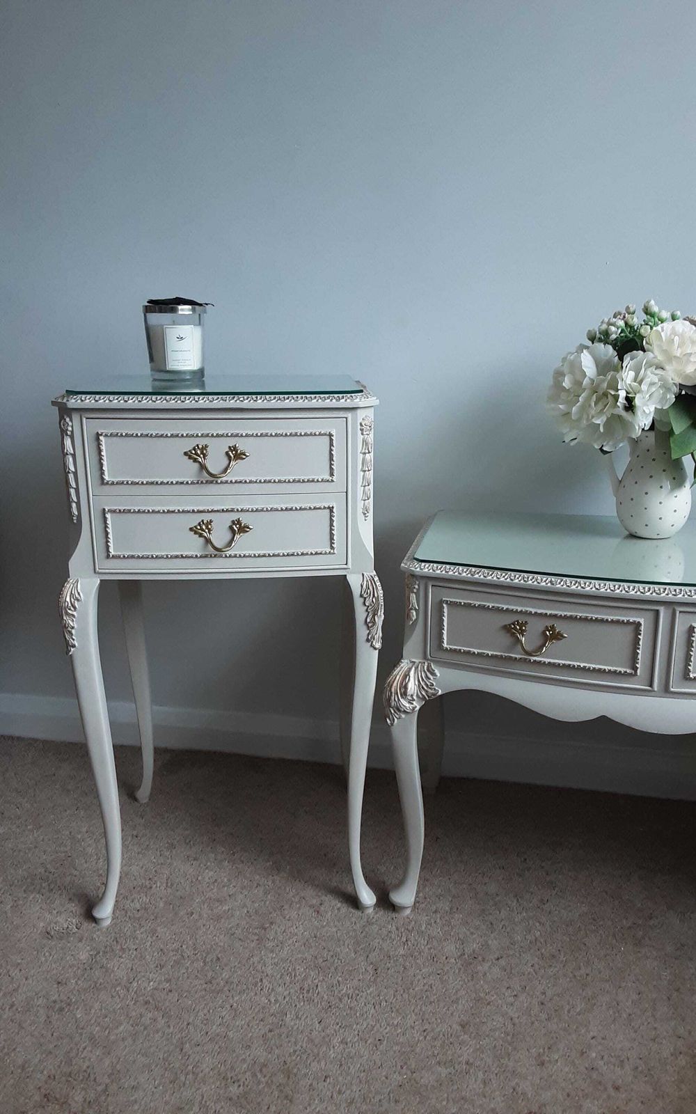 Olympus Louis Style Antoinette Bedside Cabinets. photo Furniture