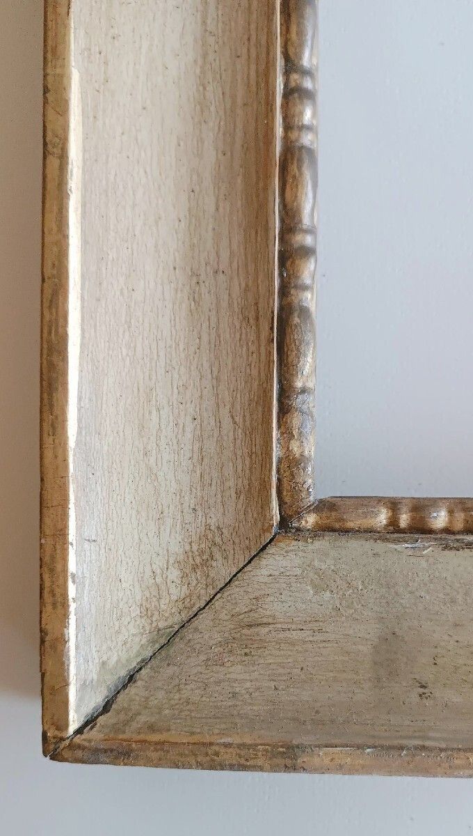 Antique Empire Style Frame From The Early 19th Century, Lacquered And Gilded photo buy