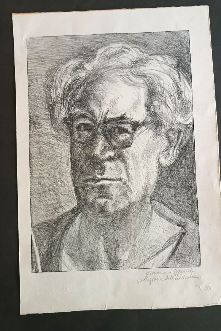 Portrait Drawing Of Erich Fromm  Giovanni March (Tunisi 1894  Livorno 1974) photo furniture