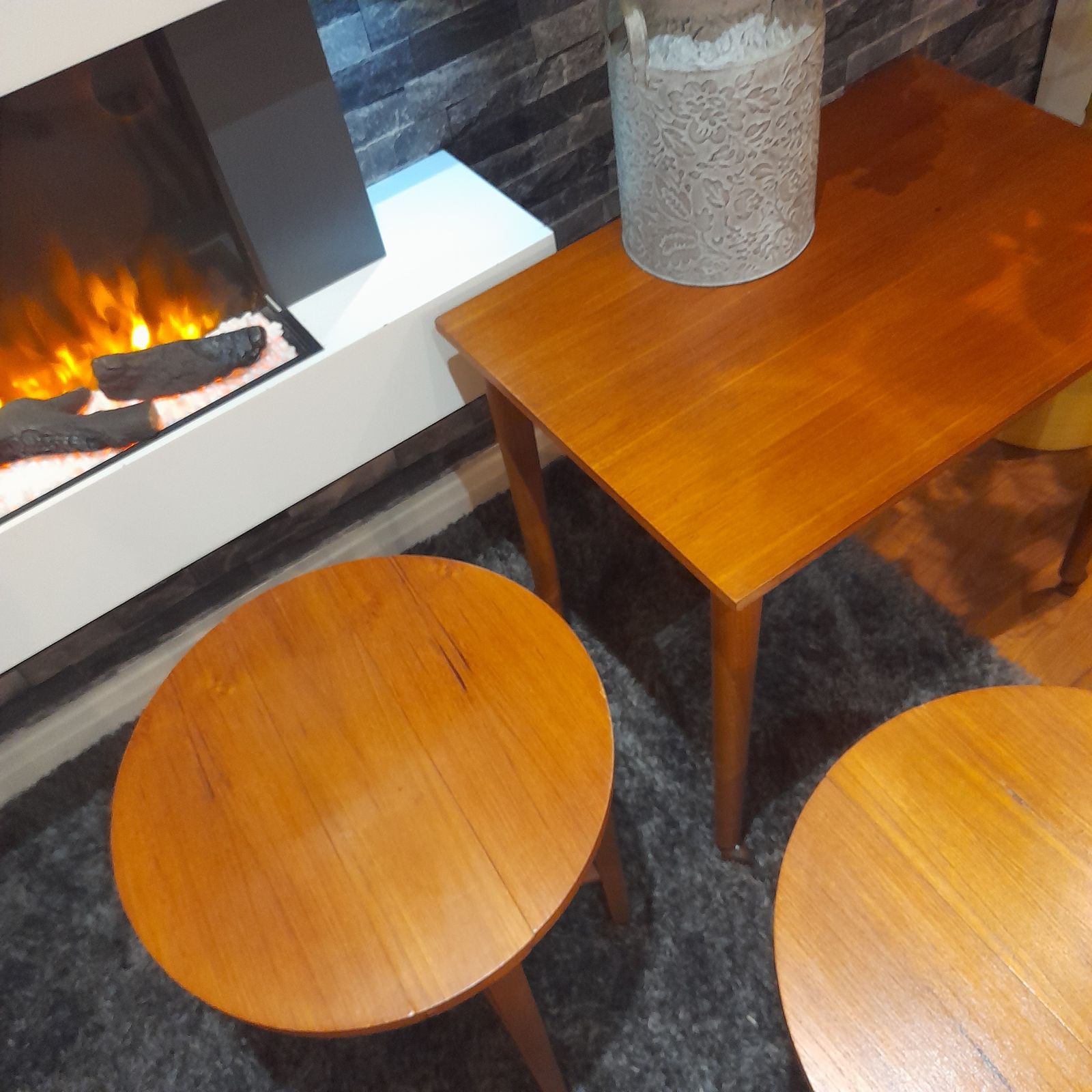 A 5 Peice Mid Century Danish Teak Nesting Tables By Poul Hundevad 1960s photo for sale