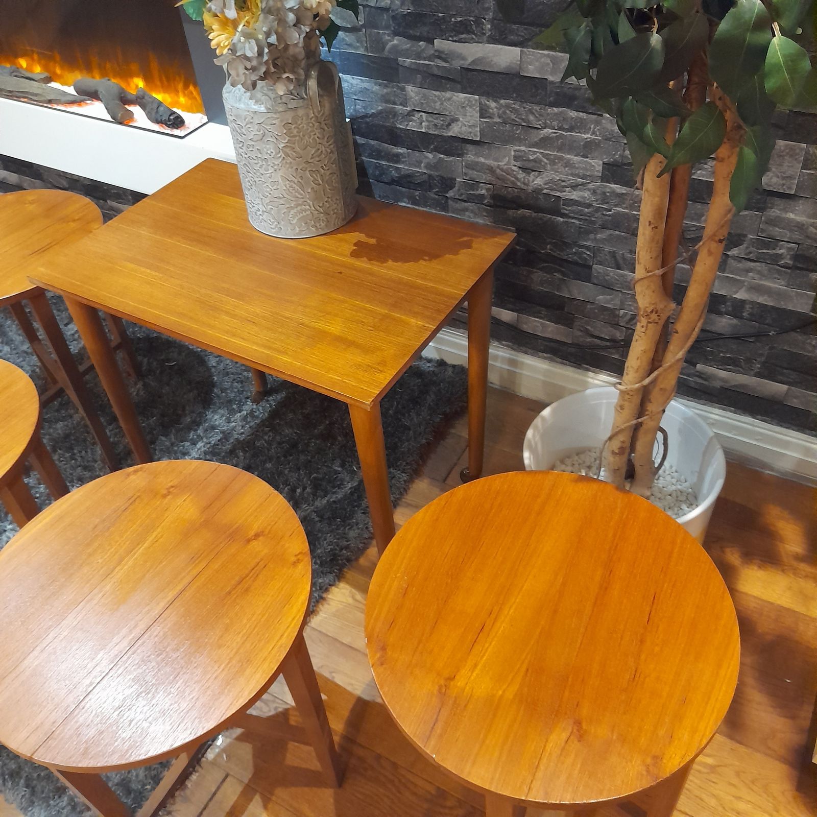 A 5 Peice Mid Century Danish Teak Nesting Tables By Poul Hundevad 1960s photo Furniture