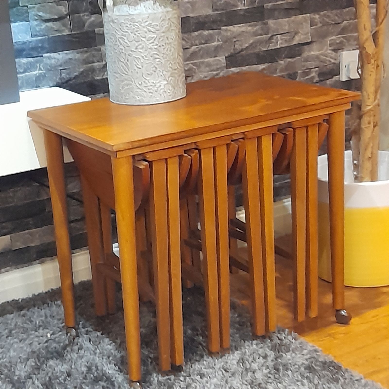 photo buy A 5 Peice Mid Century Danish Teak Nesting Tables By Poul Hundevad 1960s