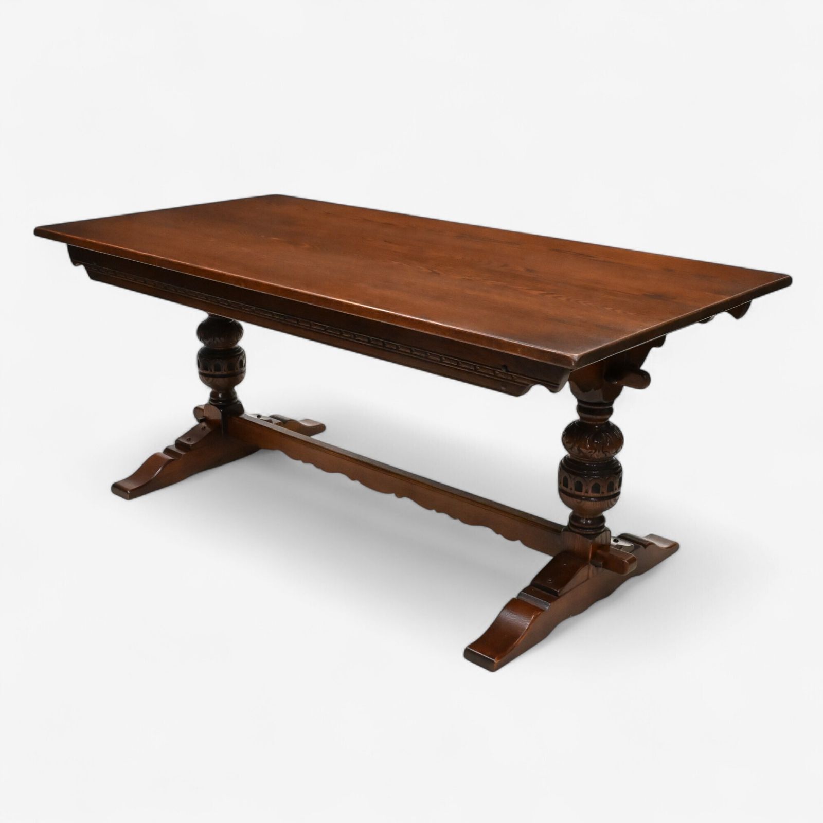 Old Charm Dining Table Solid Oak Large Seat Up To 8 Tudor Style Free Uk Delivery photo furniture