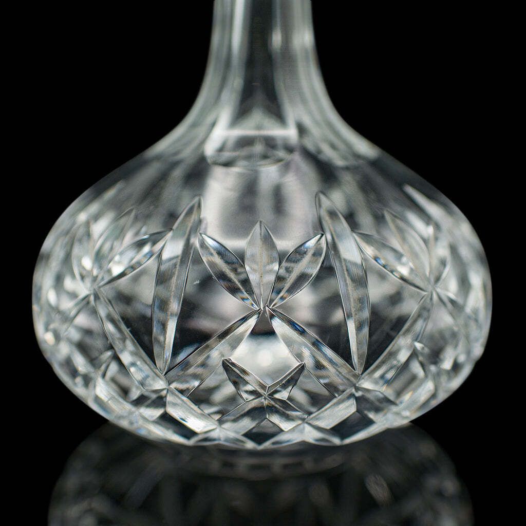 photo for sale Vintage Merlot Decanter English Cut Glass Medium Body Wines Mid Century 1960