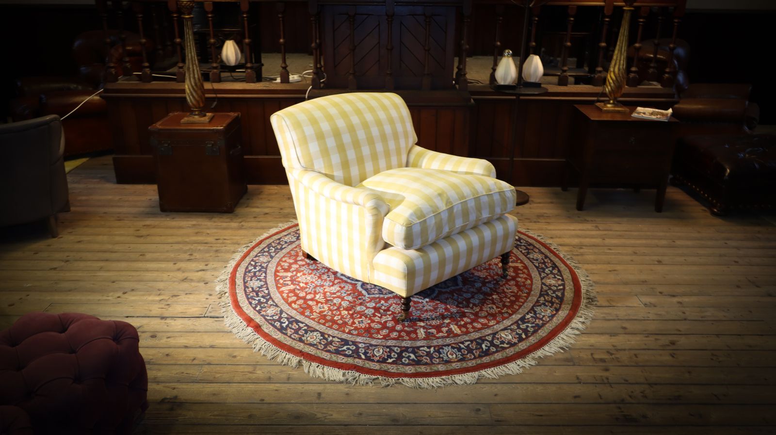 Super George Smith Standard Signature Large Armchair Sanderson Gingham Fabric 🚚 photo 3500.0