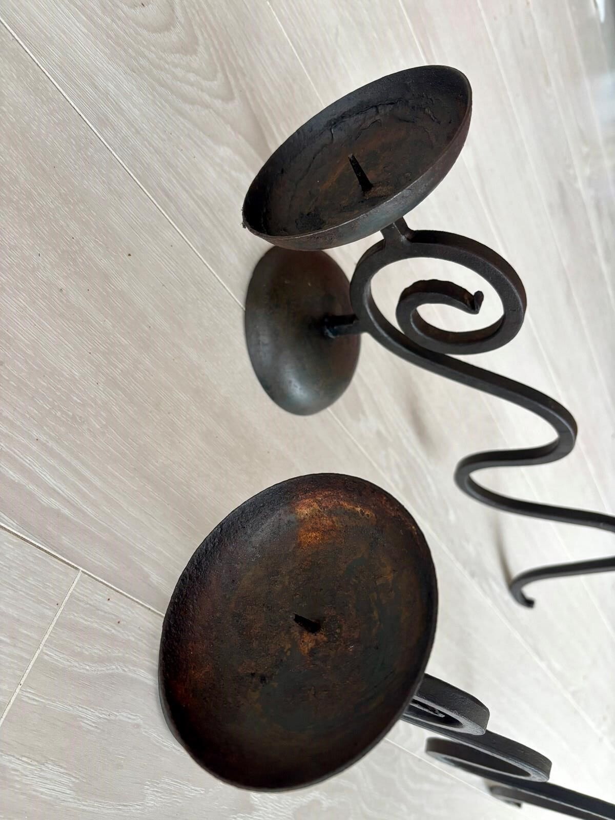 Pair Of French Iron Candle Sconces photo Home Decor