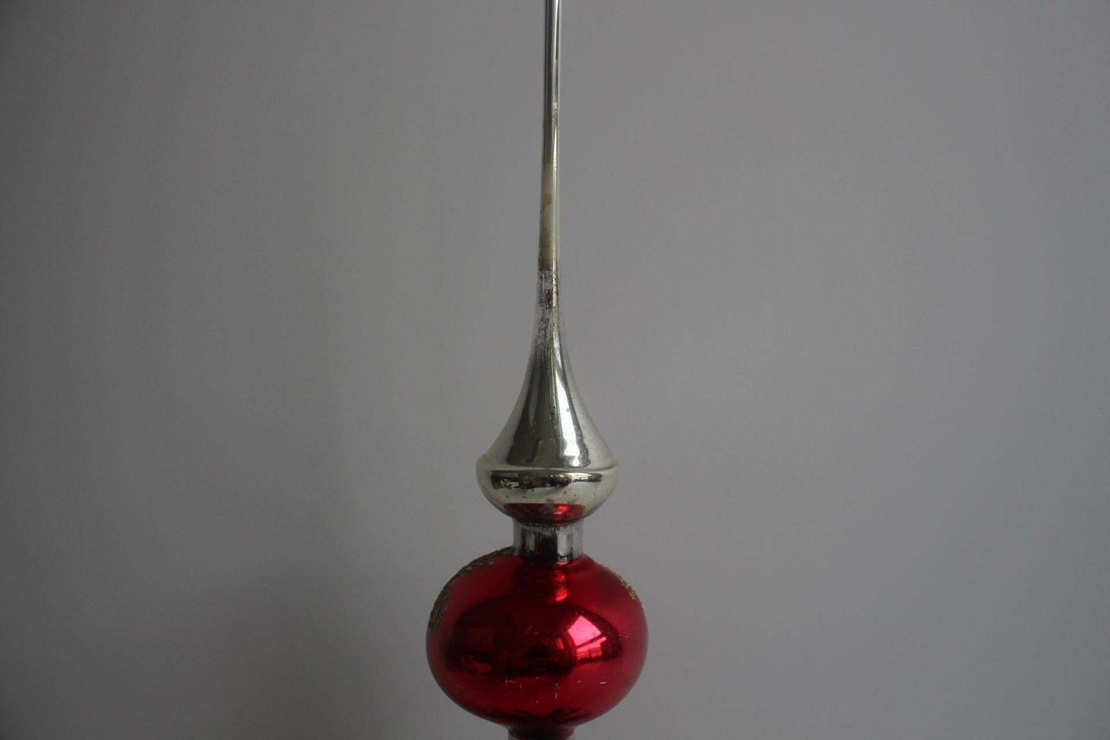 Antique Glass Christmas Ornament, Czechoslovakia, 1950s. photo for sale