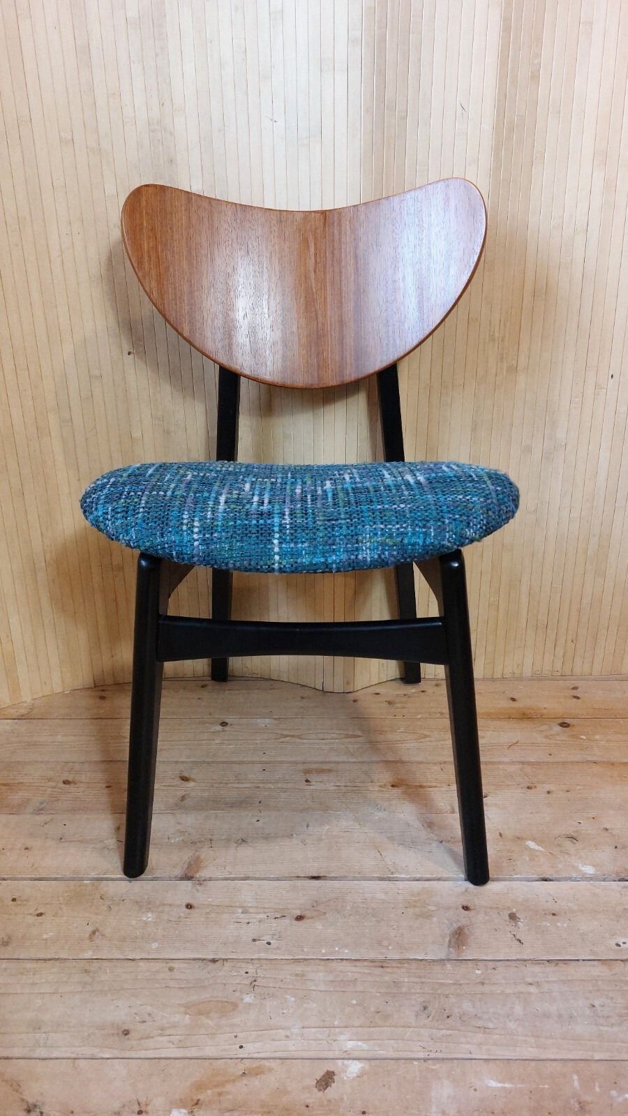 photo furniture Fab Set Of 4 Vintage G Plan Butterfly Dining Chairs Restored Reupholstered Blue