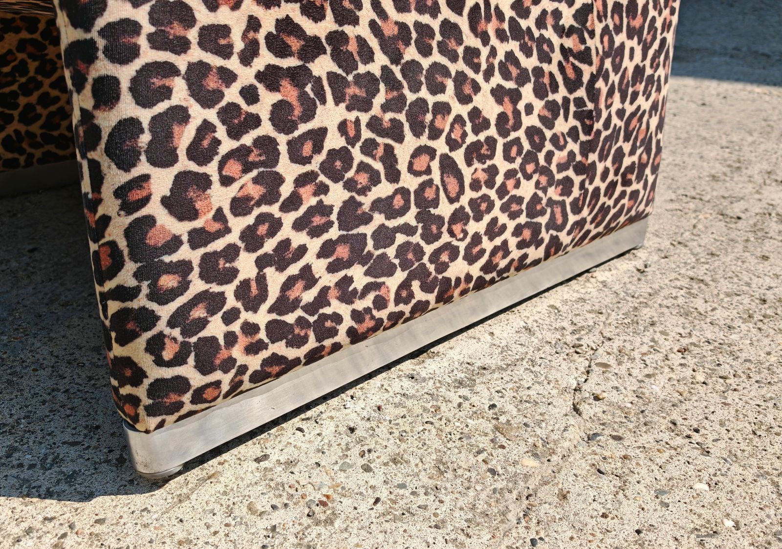 photo for sale Iconic Alky Chair Designed By Giancarlo Piretti For Artifort In Leopard Print