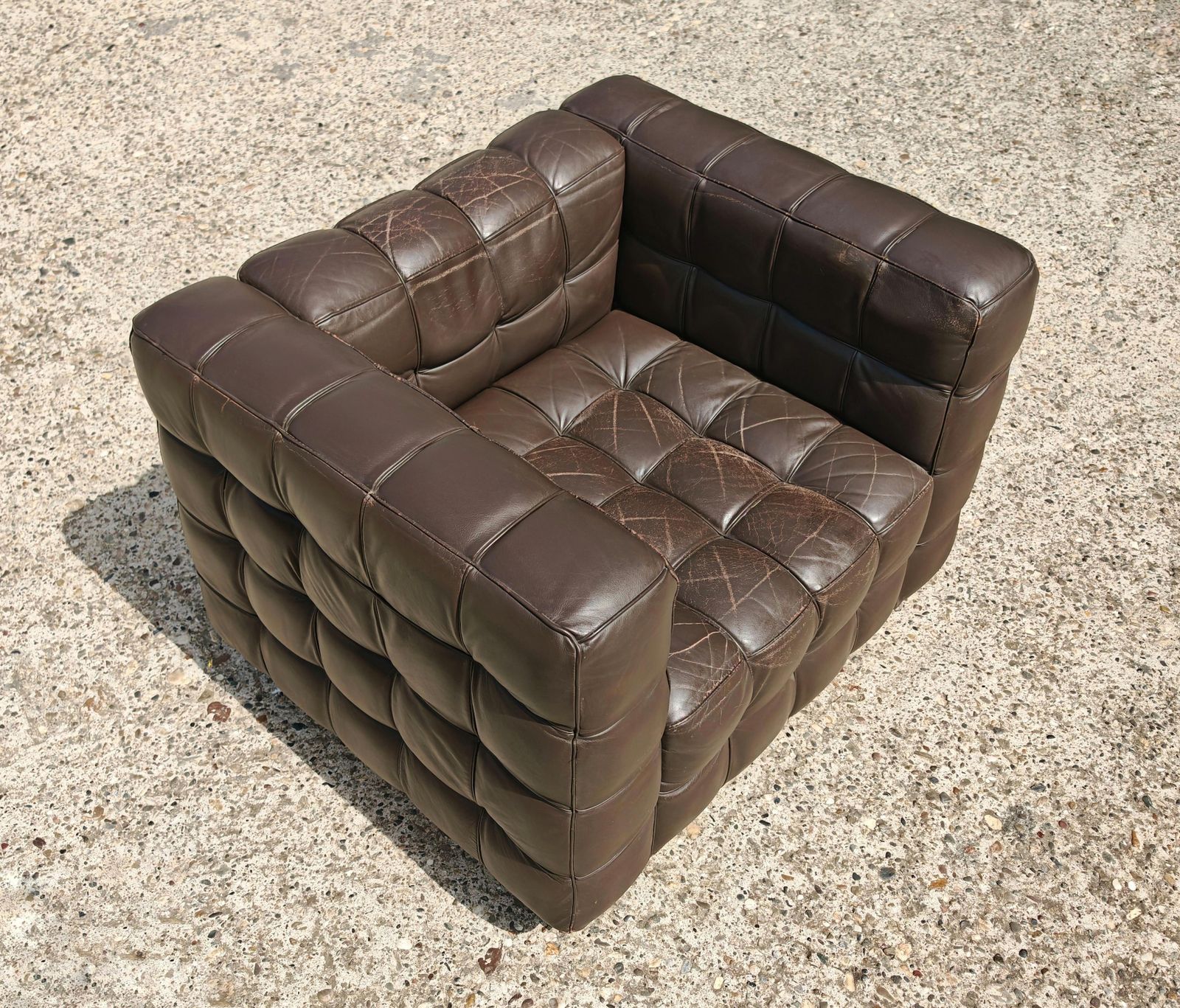 Vienna Secession Armchair "Kubus" By Josef Hoffmann, Manufactured By Wittmann photo furniture