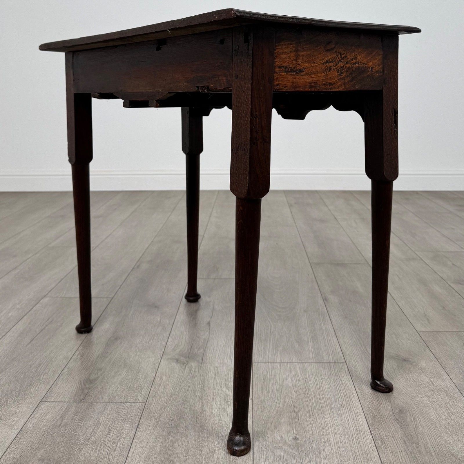 Antique 18th Century Good Quality Side Table In Oak photo vinterior