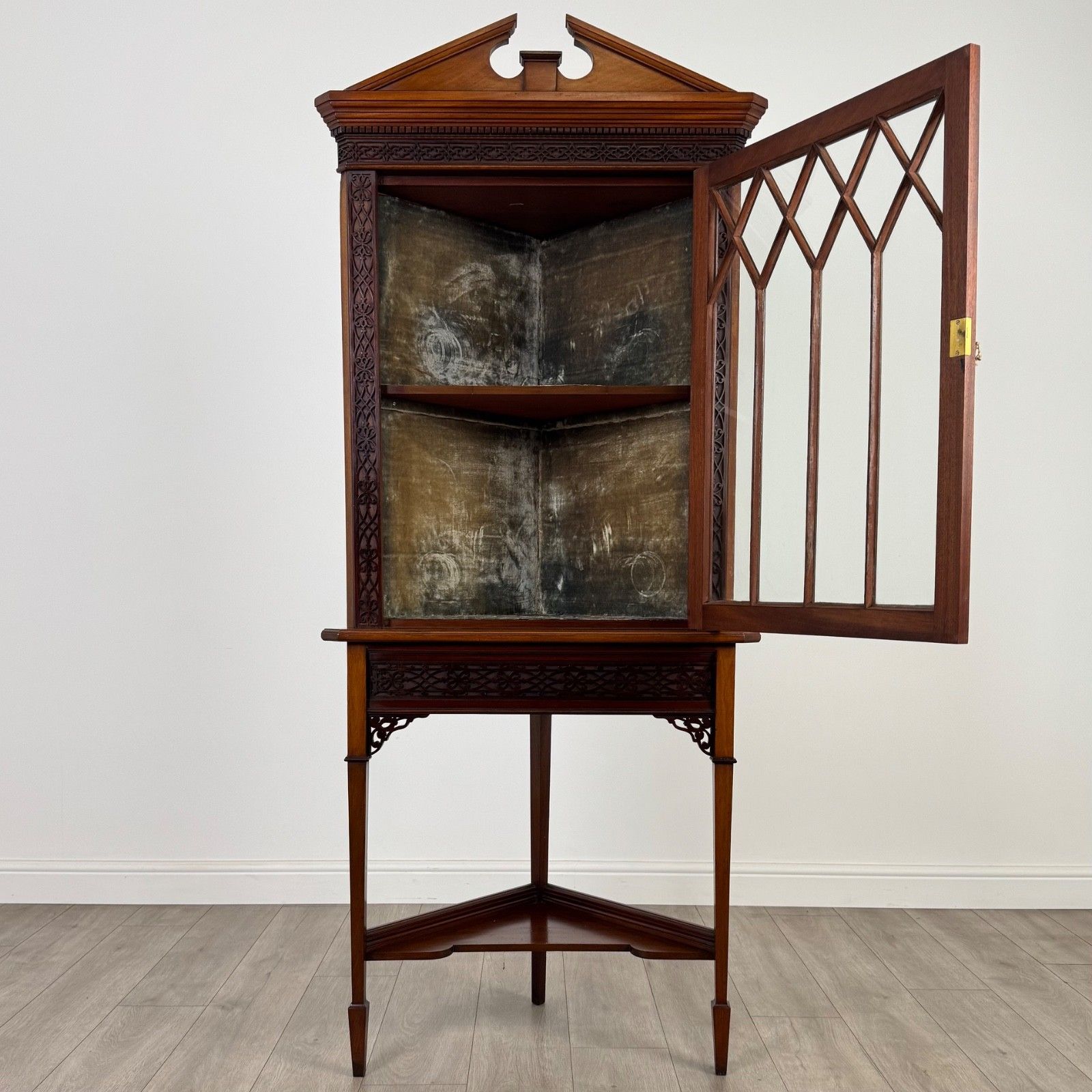Antique 19th Century Corner Cabinet Made By Webb & Co photo furniture
