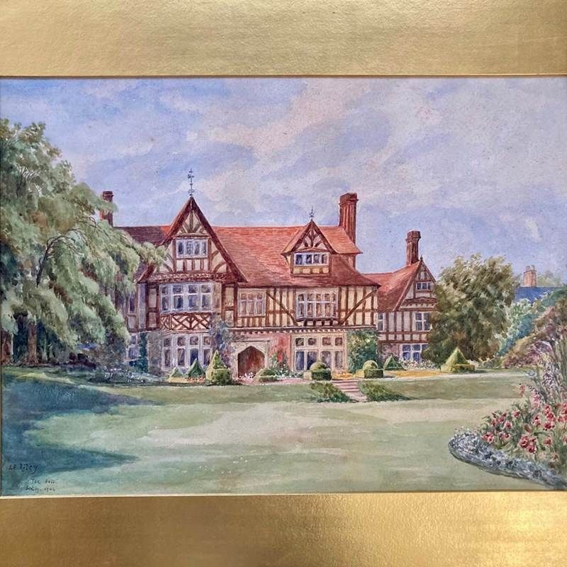 Edwardian House Watercolour   'The Holt' photo buy
