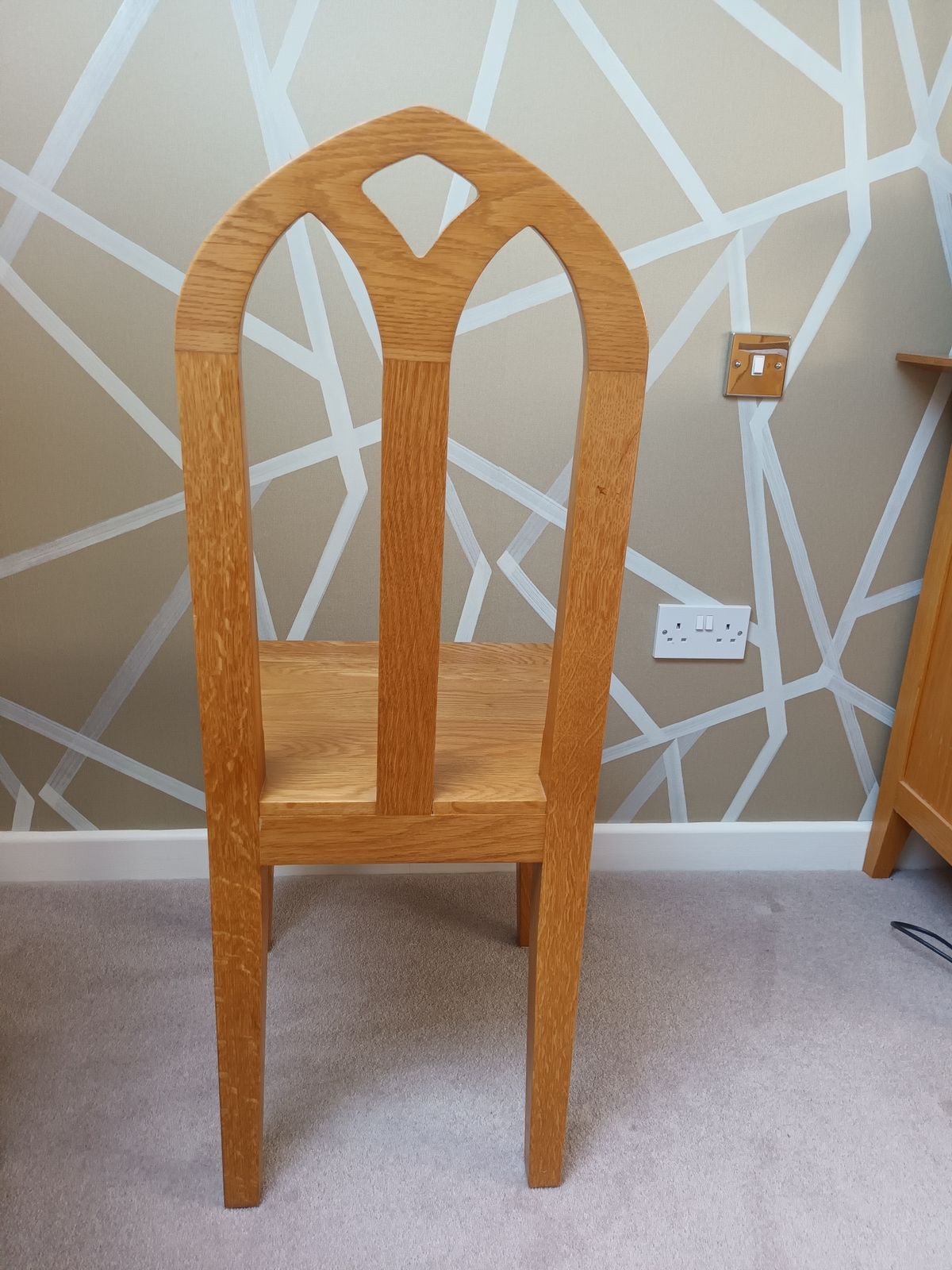 Contemporary Laura Ashley Solid Oak Dining Chairs X 6 photo vintage