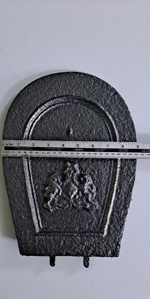 Extra Large Cast Iron Soot Flap Damper Plate Original Arched Damper  Item Dam006 photo 165.0