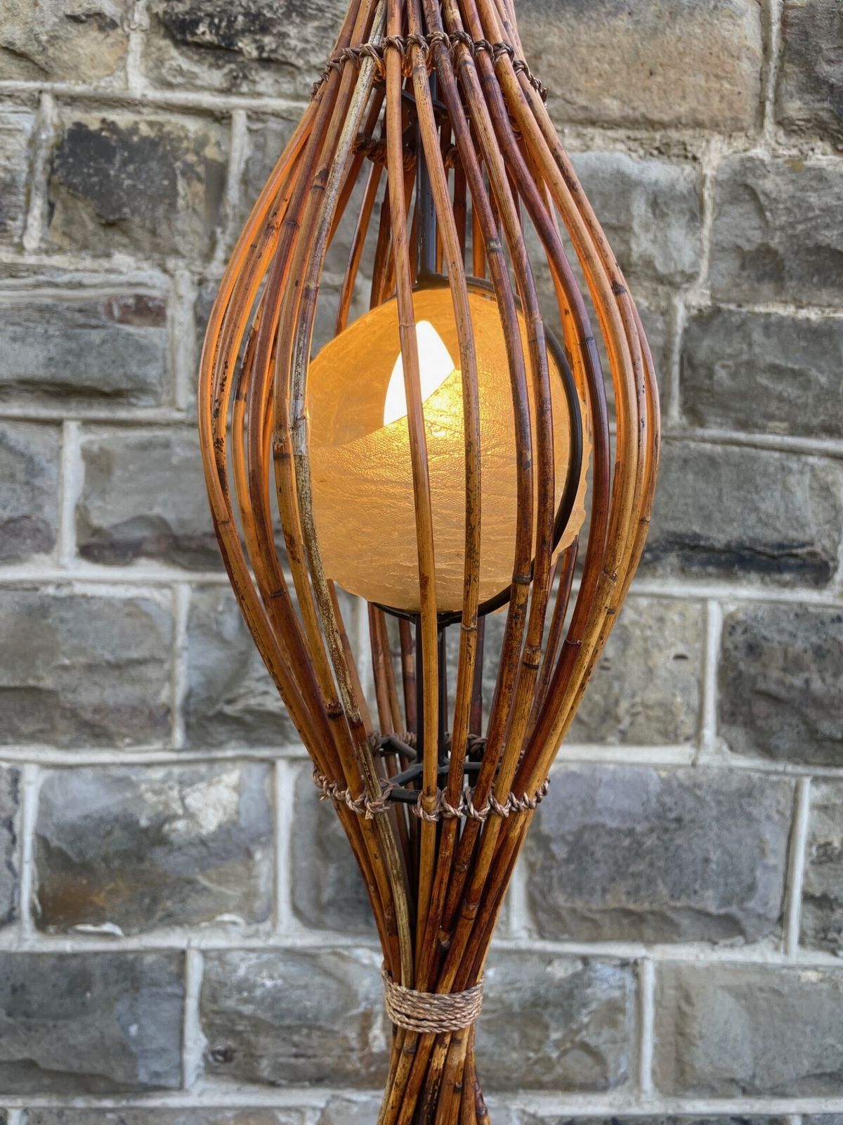 Unusual Mid Century Bamboo Floor Lamp photo furniture
