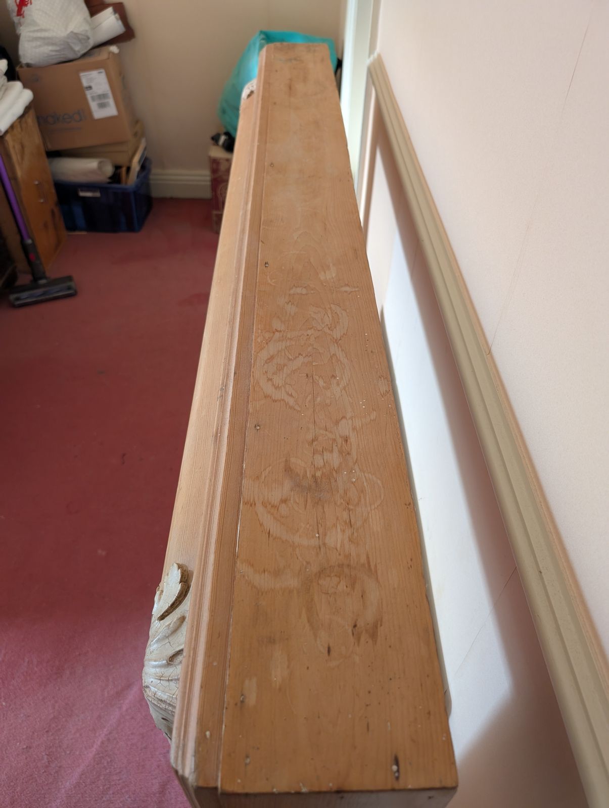 Stripped Wooden Fire Surround With Original Mouldings photo for sale