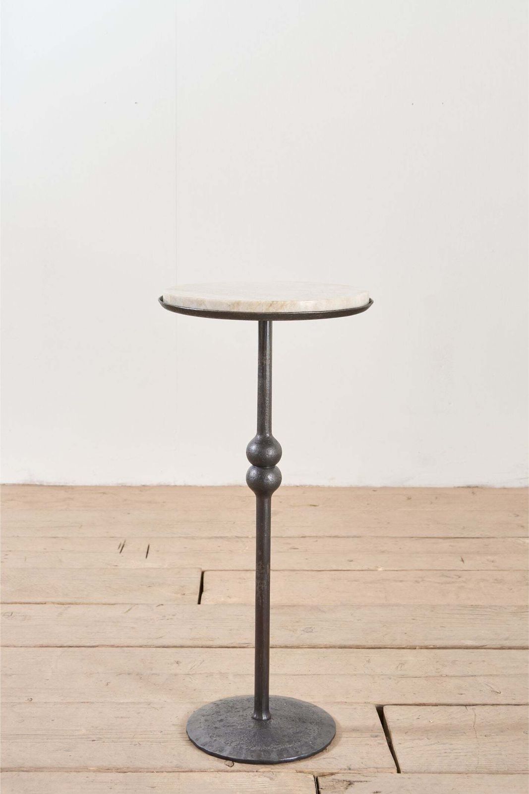 The 'Brokkr' Forged Steel Martini Table With Quartzite Top