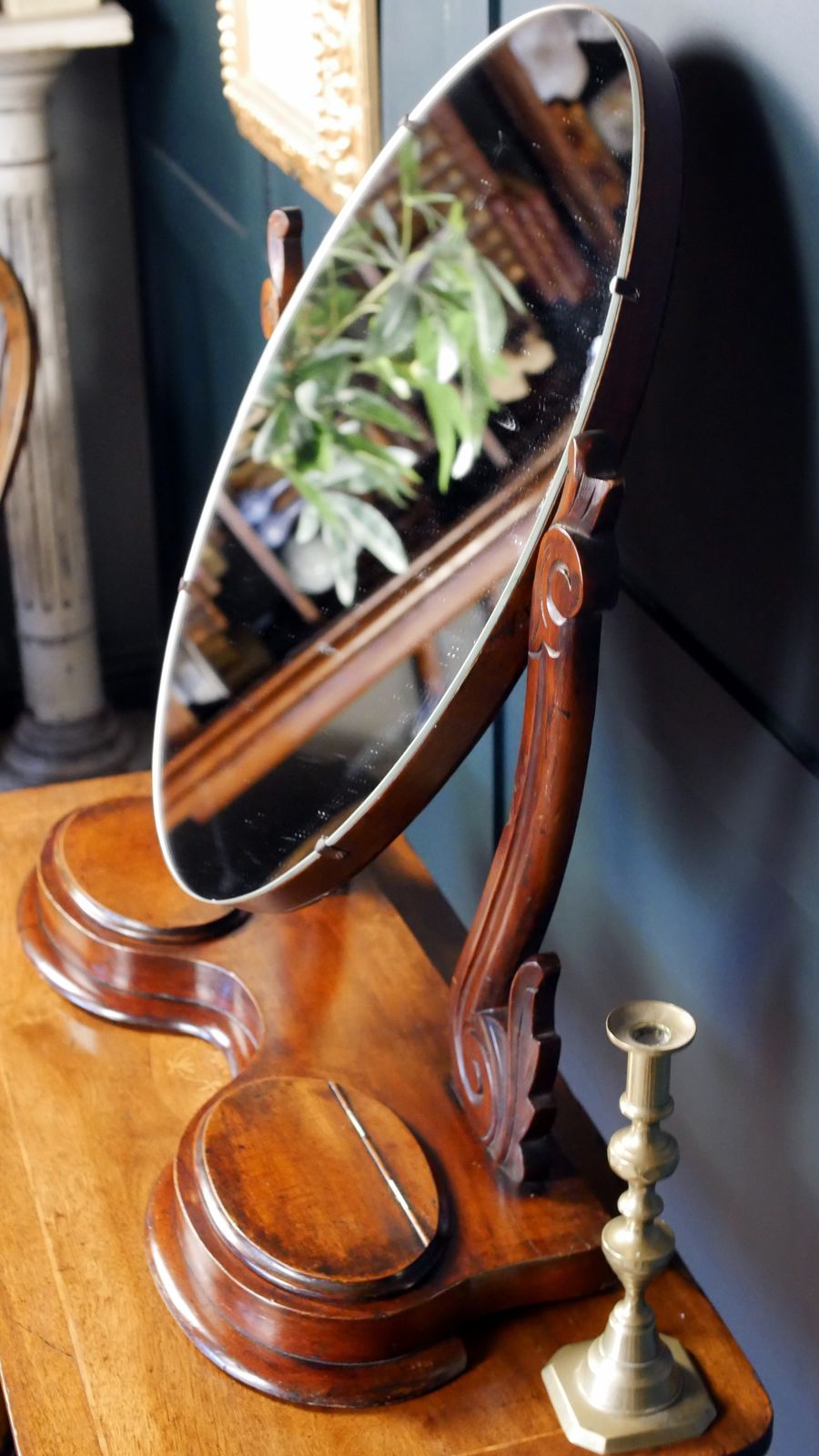 Victorian Oval Dress Mirror, 1800s photo Home Decor