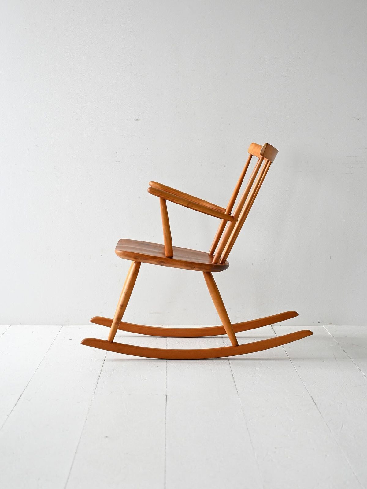 Scandinavian Rocking Chair From The 1950s/60s In Beech And Teak photo for sale