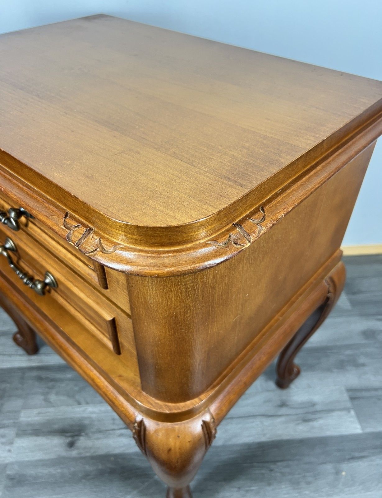 Pair Of Bedside Tables Vintage French Louis XVI Nightstands Cabinets Lot 4248 photo vintage