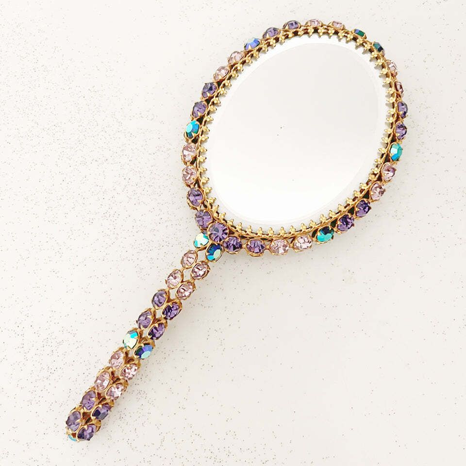 Liberty Mirror In Brass And Swarovski Crystals, 1900s   Top Antiques