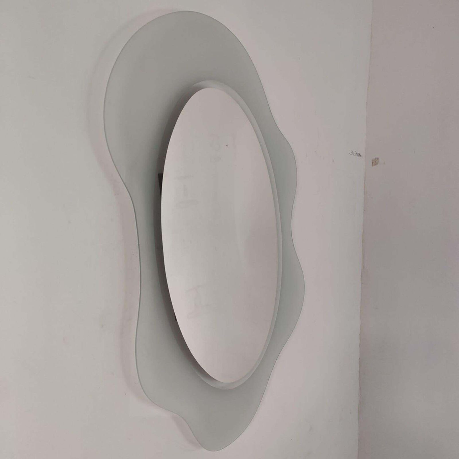 Italian Mirror Round Round By Nanda Vigo For Glas Italia, 1987 photo furniture