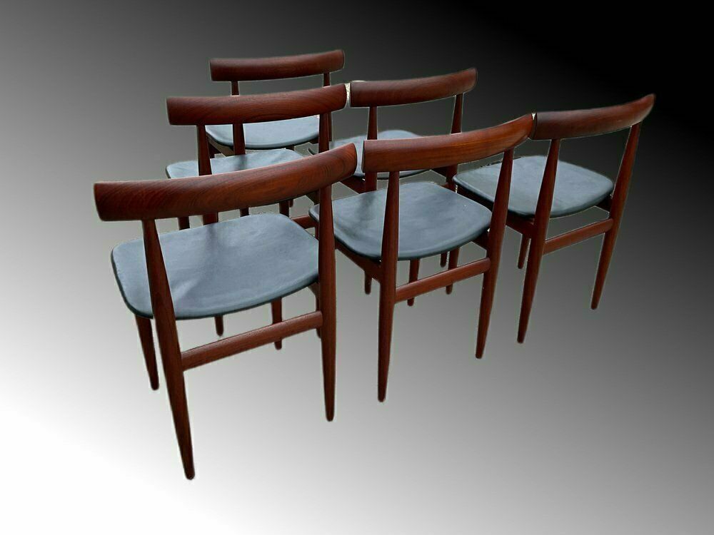 photo furniture Danish Teak Extendable Dining Table And Chairs By Hans Olsen For Frem Røjle, Set Of 7