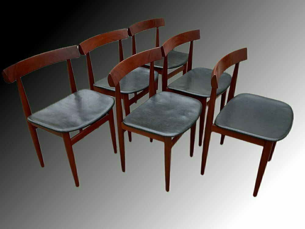 Furniture Danish Teak Extendable Dining Table And Chairs By Hans Olsen For Frem Røjle, Set Of 7 photo