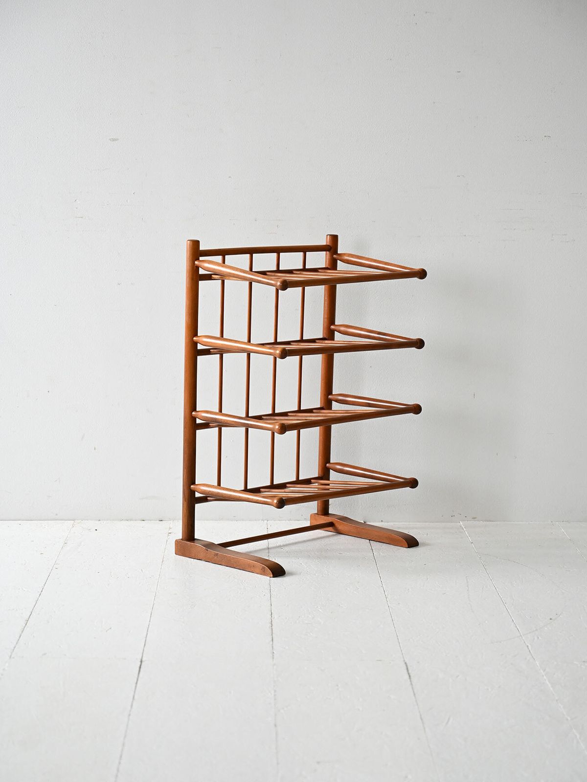 Vintage Scandinavian Birch Magazine Rack From The 1940s photo for sale