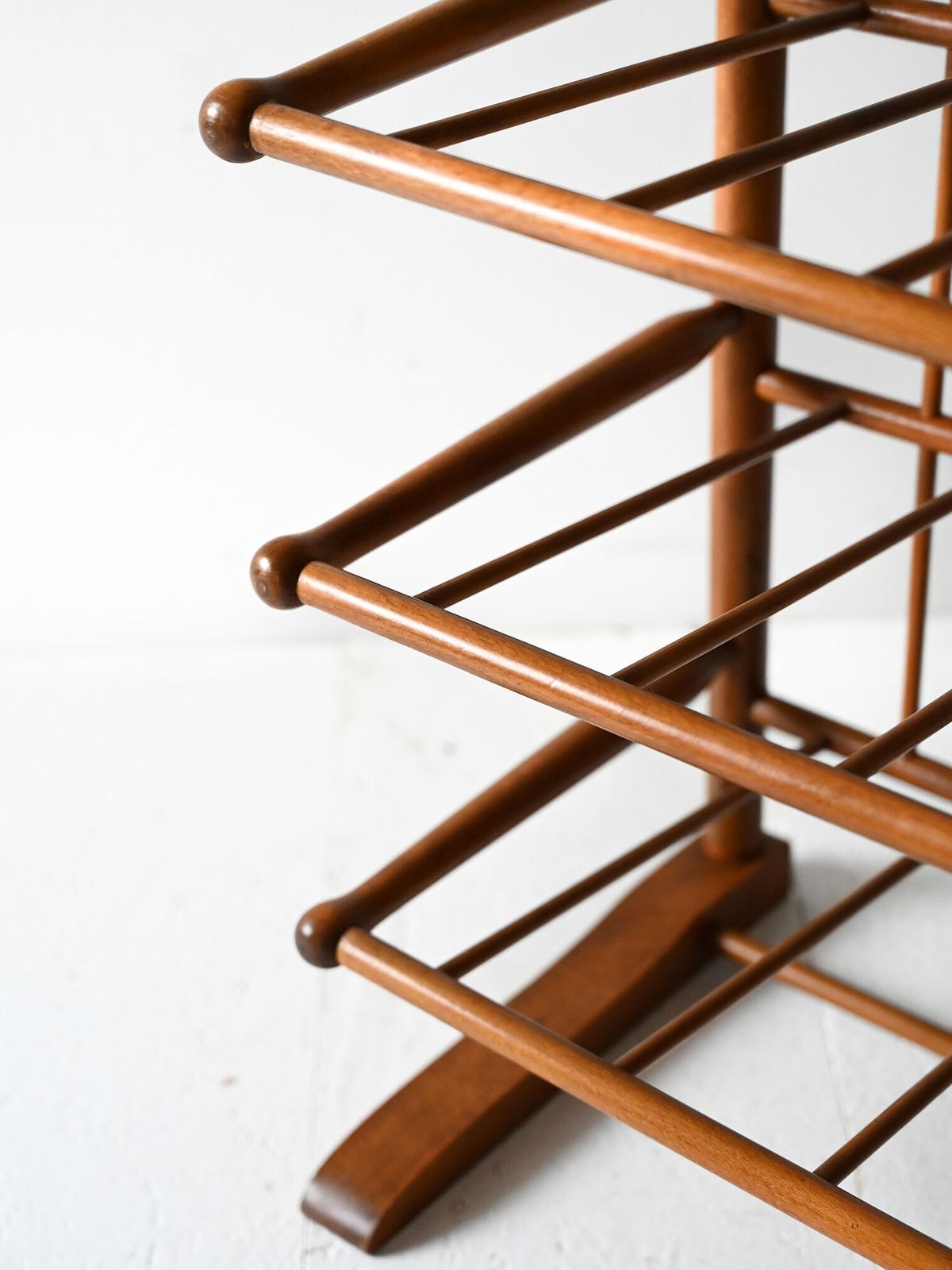 Vintage Scandinavian Birch Magazine Rack From The 1940s photo vinterior