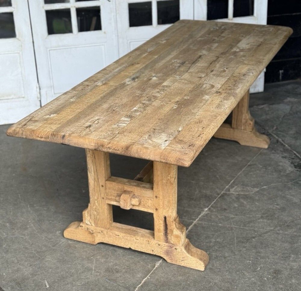 French Oak Farmhouse Dining Table photo Furniture