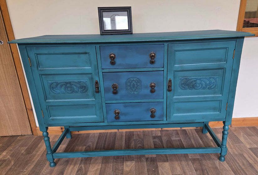 photo for sale Vintage Solid Oak Sideboard