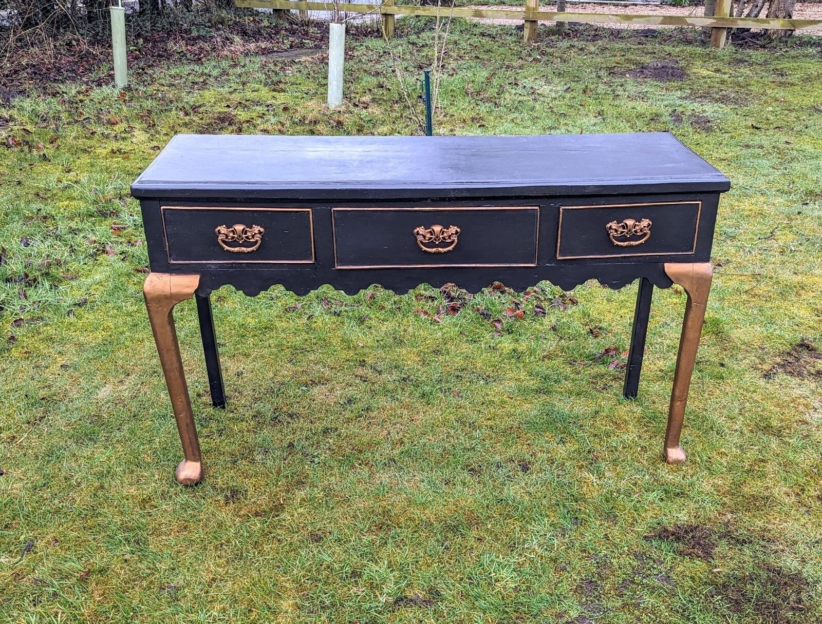 18th Century Georgian Painted Console Cabriole Supports Delivery Available 0244. photo furniture