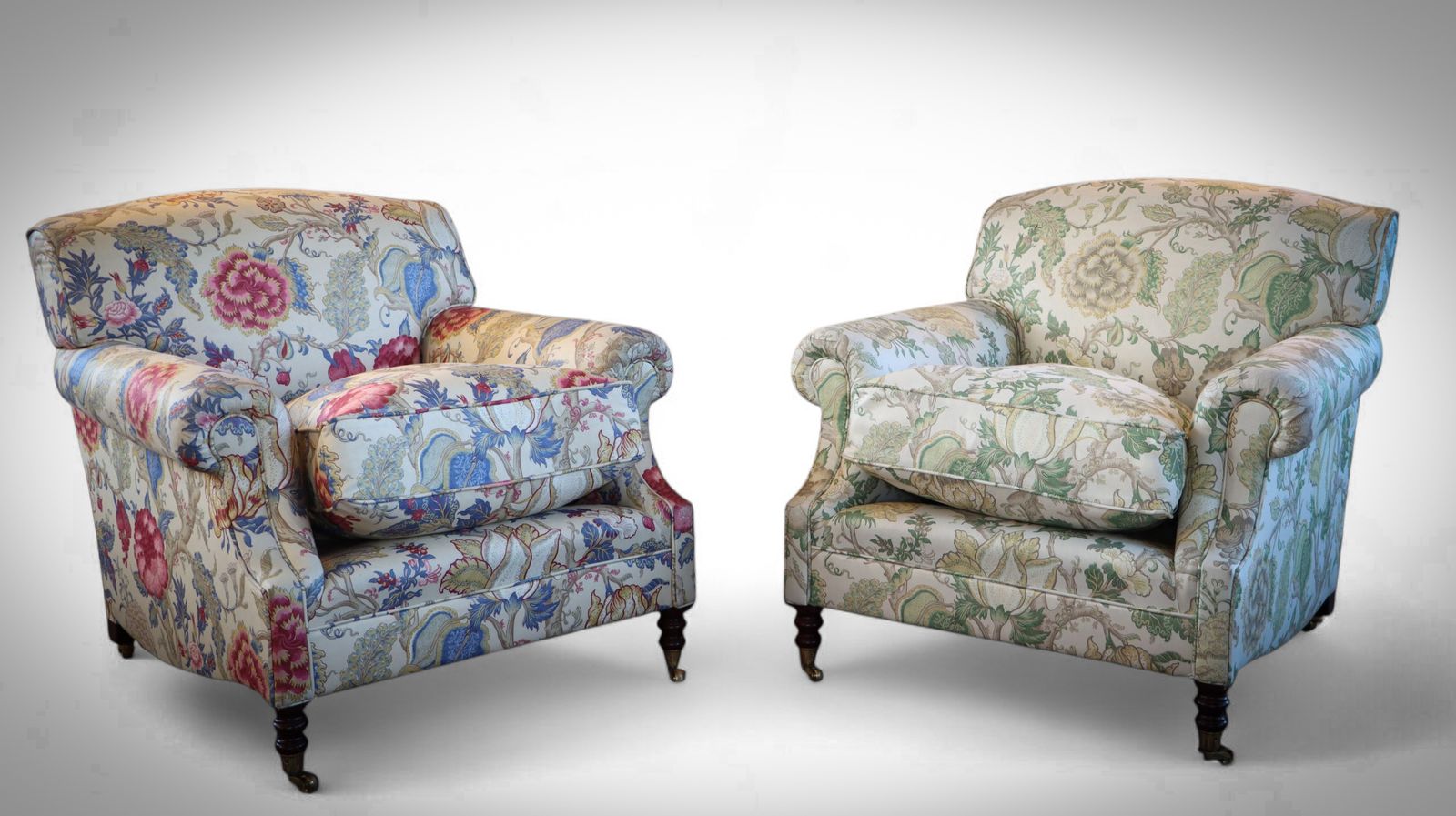 Price Per Chair Is £3500    Pair George Smith Laid Back Scroll Arm Signature Armchairs Titley Marr Darwen 🚚 photo furniture