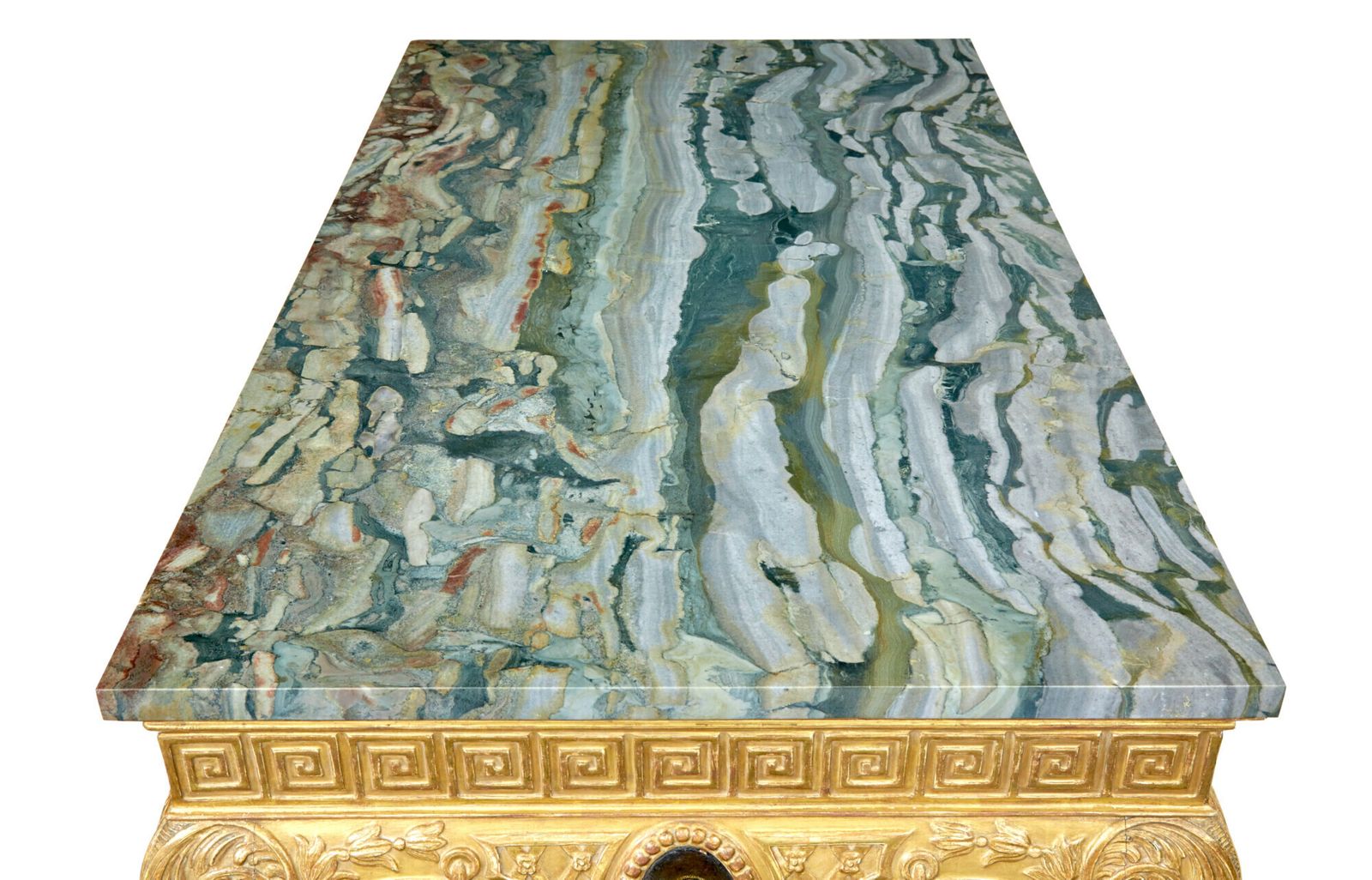 photo for sale 19th Century George II Influenced Marble Top Center Table