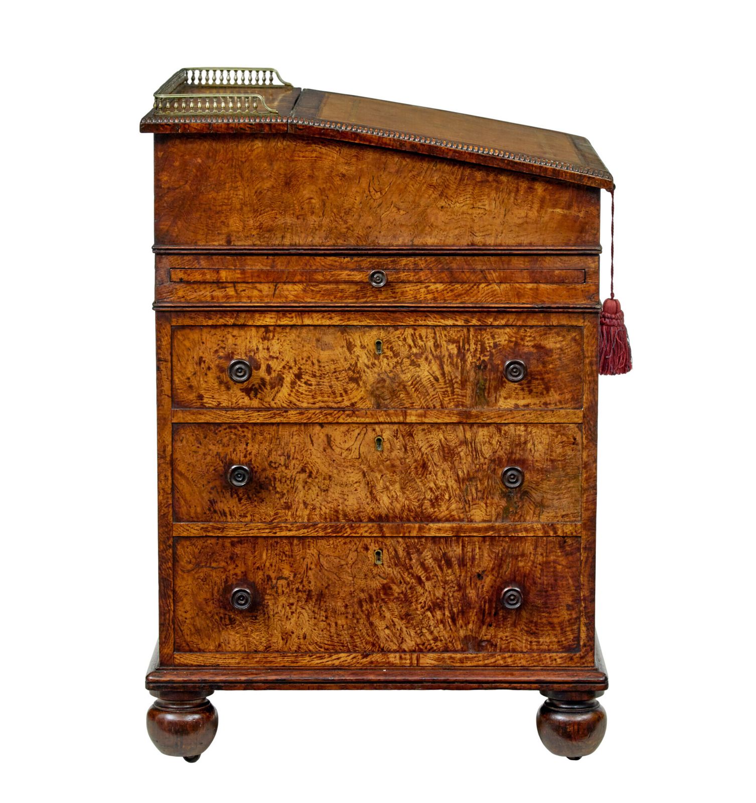 photo furniture Mid 19th Century Pollard Oak Davenport Desk