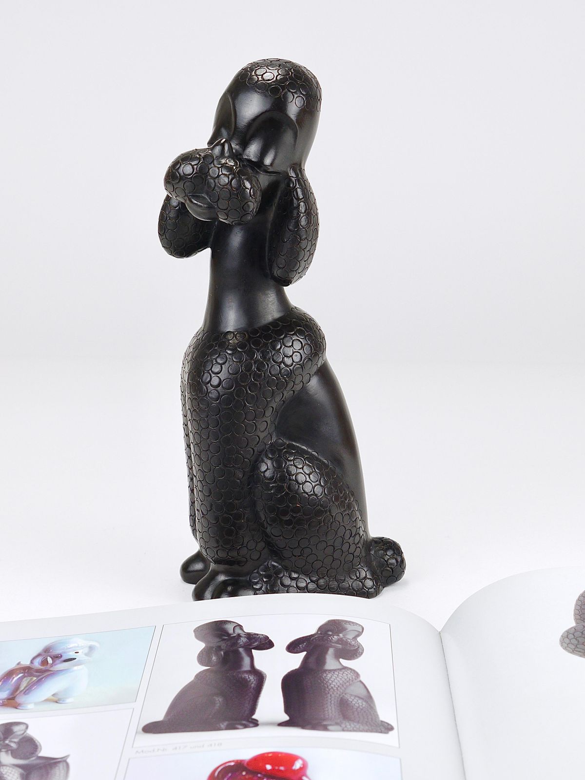Charming Dog Poodle Sculpture Figurine By Leopold Anzengruber, Austria, 1950s photo for sale