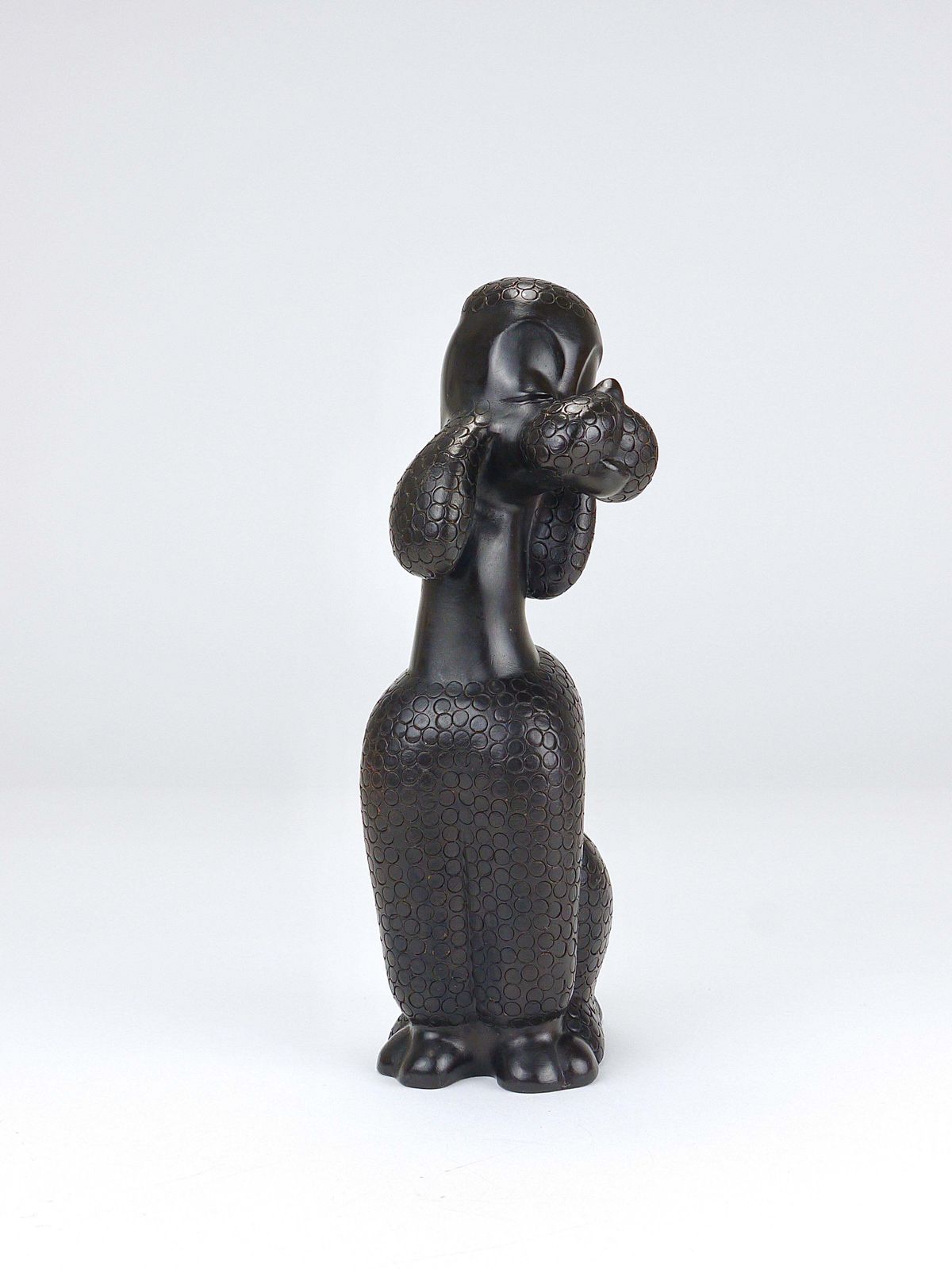 Charming Dog Poodle Sculpture Figurine By Leopold Anzengruber, Austria, 1950s photo buy