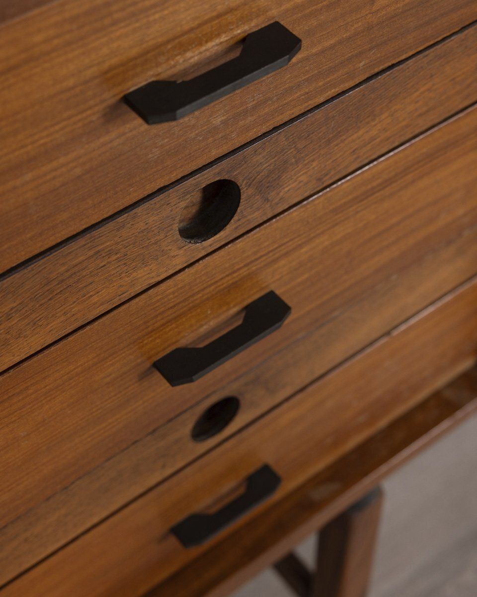 photo vinterior Vintage Wooden Highboard From Barovero, 1960s