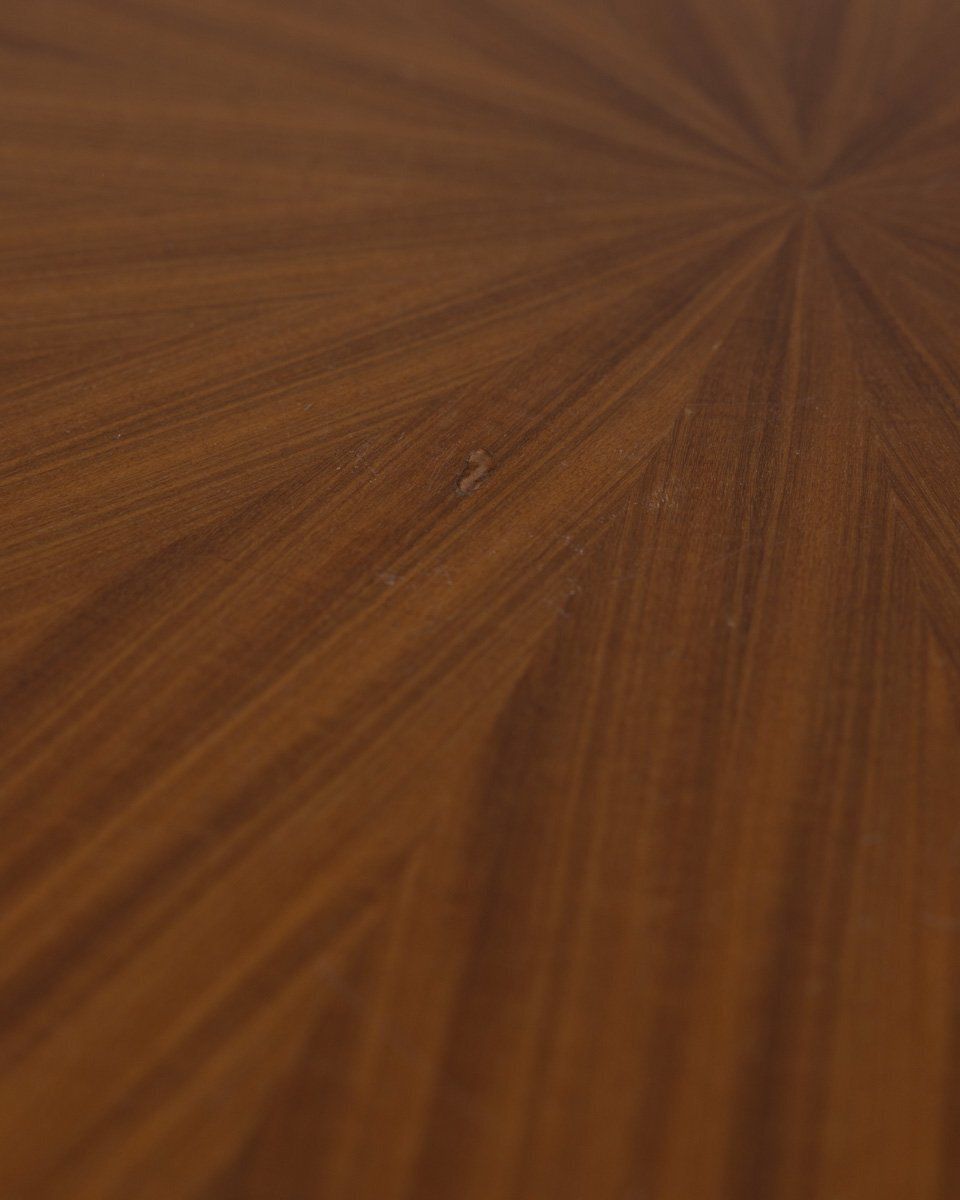 Vintage Round Wooden Table By Carlo Ratti For Lissoni, 1960s photo buy